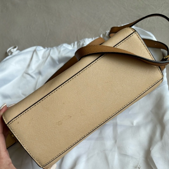 Michael Kors Tan and White Structured Bag, small - Picture 6 of 6